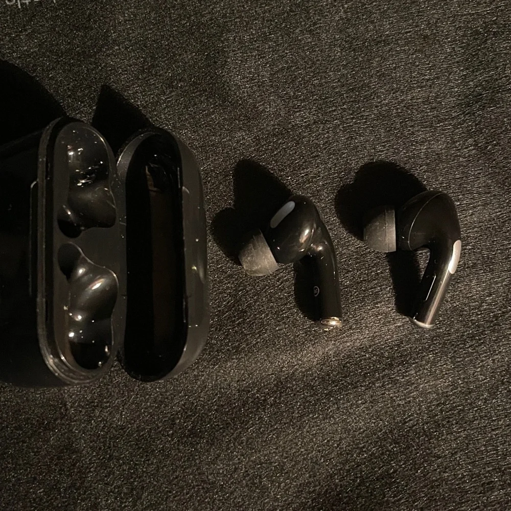 Black Wireless Earbuds with Charging Case